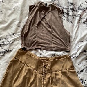 Top & shorts. Top is medium. Shorts are size 9